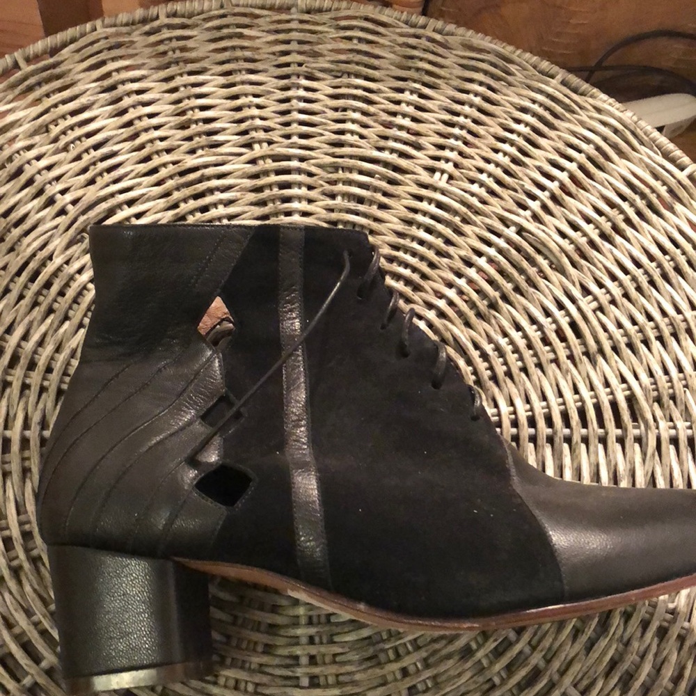 Black lace up boots